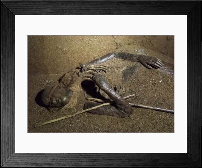 Framed Print : Early Iron Age blindfolded girl from Windeby Bog Framed Print : Early Iron Age blindfolded girl from Windeby Bog