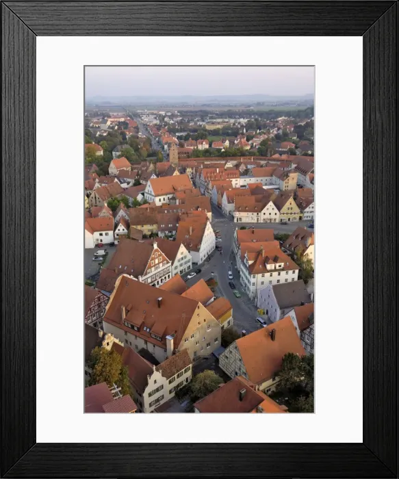 Framed Print : View of Nordlingen from Daniel, the tower of St Framed Print : View of Nordlingen from Daniel, the tower of St