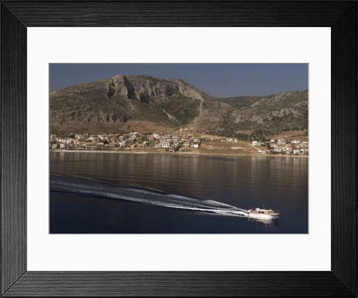 Framed Print : Yefira, the town on the mainland across the bay from Monemvasia Framed Print : Yefira, the town on the mainland across the bay from Monemvasia