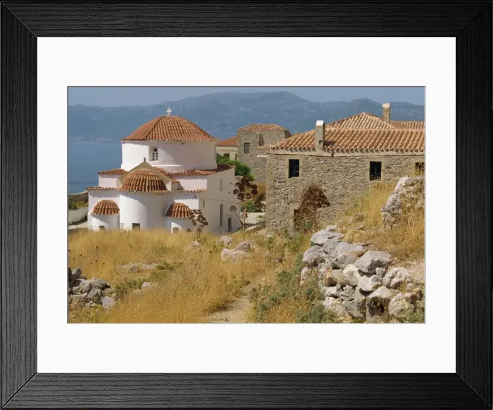 Framed Print : Church and houses at Monemvasia Framed Print : Church and houses at Monemvasia