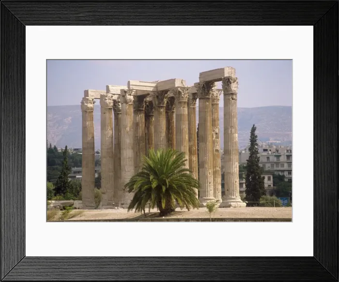Framed Print : Corinthian columns of the Temple of Zeus dating from Framed Print : Corinthian columns of the Temple of Zeus dating from