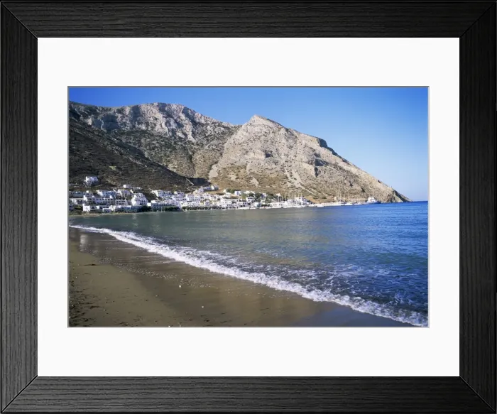 Framed Print : Beach and port of Kamares Framed Print : Beach and port of Kamares