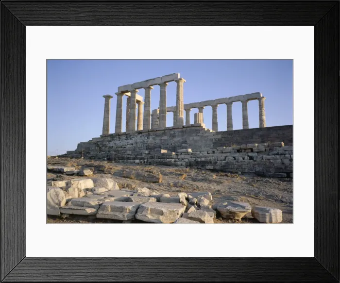 Framed Print : Temple of Poseidon Framed Print : Temple of Poseidon