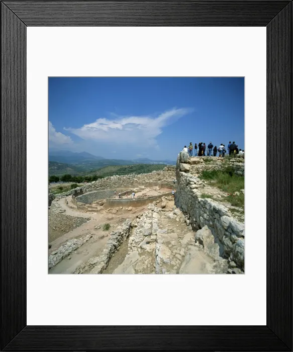 Framed Print : Tourists at the ruins of Mycenae Framed Print : Tourists at the ruins of Mycenae