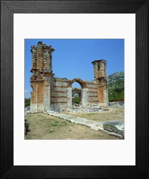 Framed Print : Ruins of gateway and wall in the town built for Octavia Framed Print : Ruins of gateway and wall in the town built for Octavia