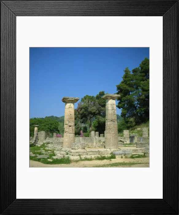 Framed Print : Columns and ruins of the Temple of Zeus at Olympia Framed Print : Columns and ruins of the Temple of Zeus at Olympia