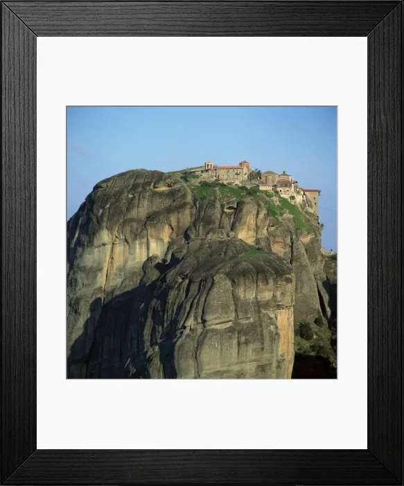 Framed Print : Hill of bare rock on top of which is the Holy Monastery Framed Print : Hill of bare rock on top of which is the Holy Monastery