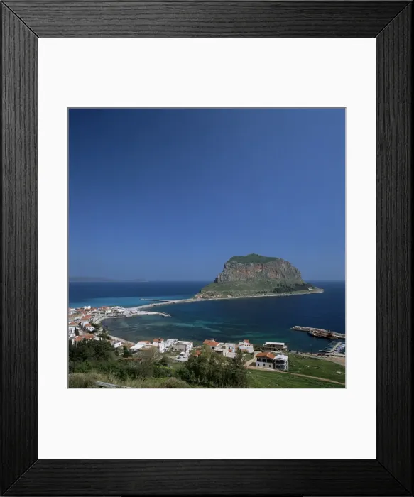 Framed Print : Rock known as the Gibraltar of Greece Framed Print : Rock known as the Gibraltar of Greece