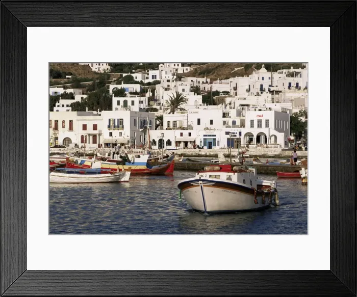 Framed Print : Fishing boats and harbour Framed Print : Fishing boats and harbour