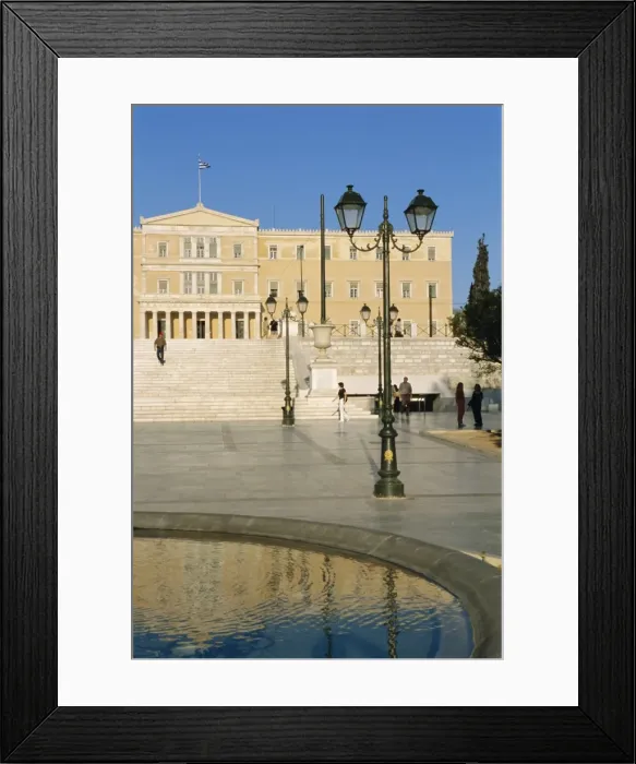 Framed Print : Syntagma Square looking towards the Parliament buildings Framed Print : Syntagma Square looking towards the Parliament buildings