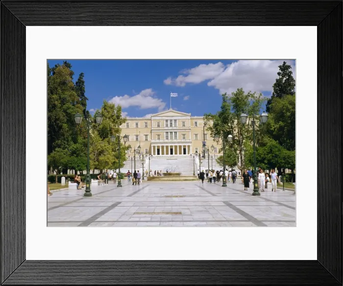 Framed Print : Syntagma Square looking towards the Parliament building Framed Print : Syntagma Square looking towards the Parliament building