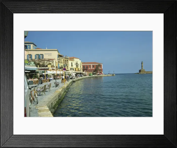 Framed Print : The harbour waterfront and the Venetian lighthouse Framed Print : The harbour waterfront and the Venetian lighthouse