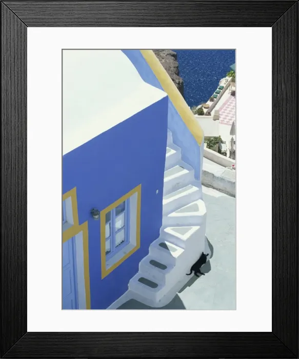 Framed Print : Detail of brightly painted house Framed Print : Detail of brightly painted house