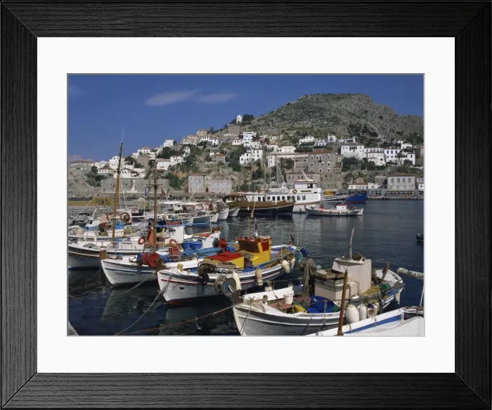Framed Print : Hydra port and town Framed Print : Hydra port and town