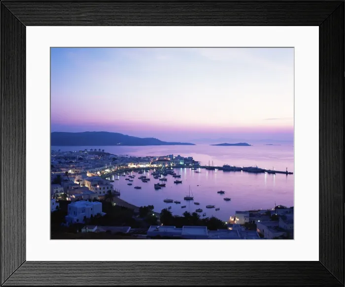 Framed Print : Evening view over Mykonos Framed Print : Evening view over Mykonos