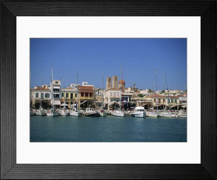 Framed Print : Yachts moored in harbour Framed Print : Yachts moored in harbour