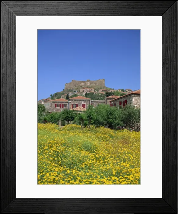 Framed Print : Castle above the town of Molyvos Framed Print : Castle above the town of Molyvos