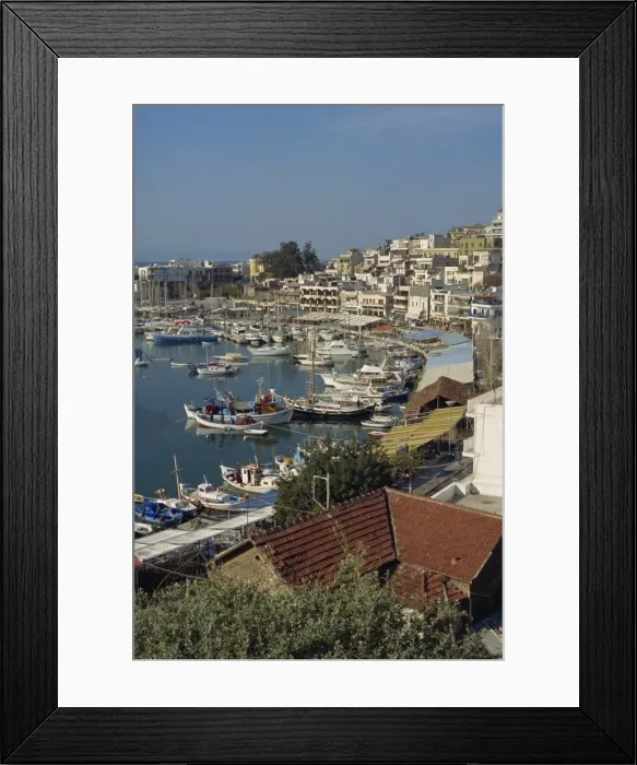 Framed Print : The yacht harbour and buildings on the waterfront at Piraeus Framed Print : The yacht harbour and buildings on the waterfront at Piraeus