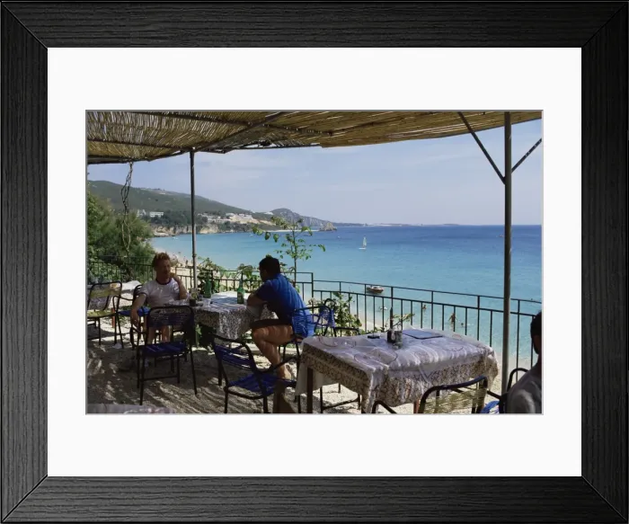 Framed Print : Overlooking Plati Yalos beach Framed Print : Overlooking Plati Yalos beach
