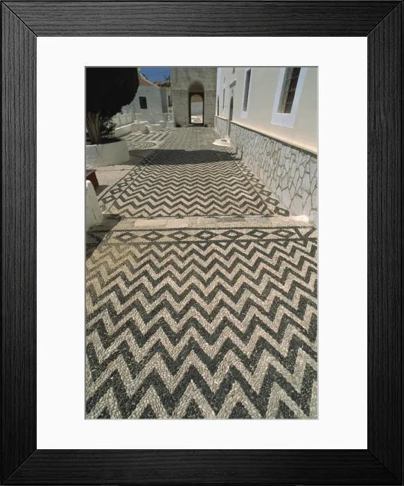 Framed Print : Cobbled pavement by St Framed Print : Cobbled pavement by St