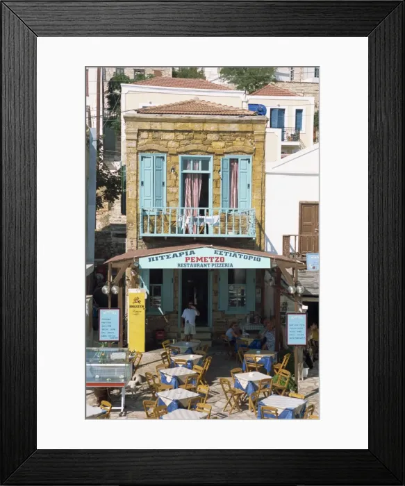 Framed Print : Restaurant in Chalki (Halki) Framed Print : Restaurant in Chalki (Halki)