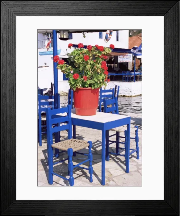 Framed Print : Chairs and table Framed Print : Chairs and table