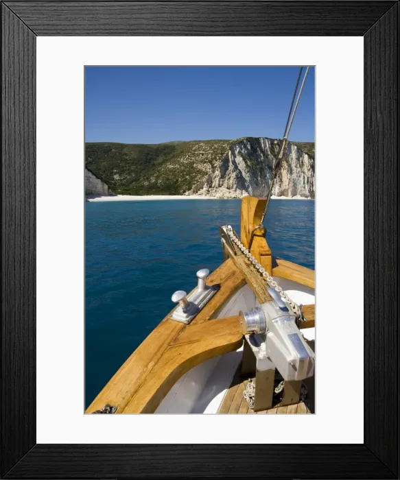 Framed Print : Myrtos Gulf near Assos Framed Print : Myrtos Gulf near Assos