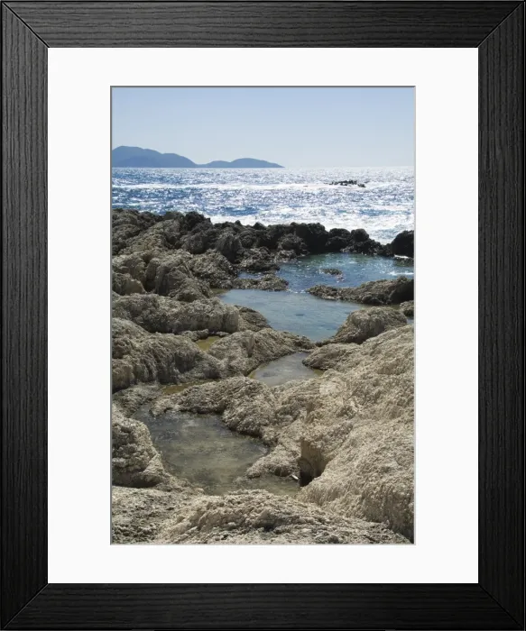 Framed Print : Rock pools where locals collect salt Framed Print : Rock pools where locals collect salt
