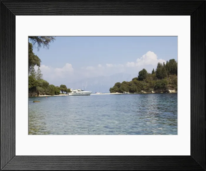 Framed Print : Island of Skorpios owned by the Onassis family