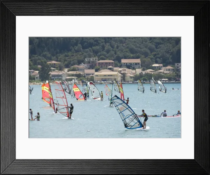 Framed Print : Windsurfing at Vasiliki beach Framed Print : Windsurfing at Vasiliki beach