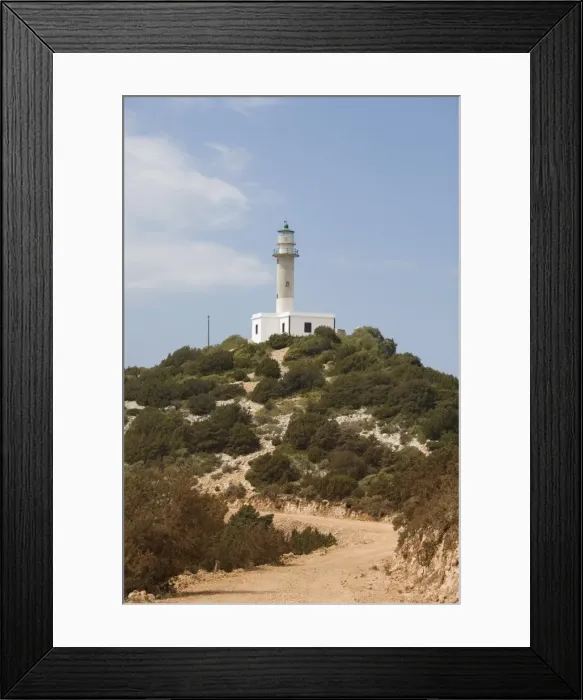 Framed Print : Lighthouse at Cape Lefkatas Framed Print : Lighthouse at Cape Lefkatas