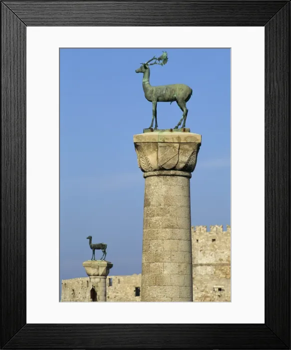Framed Print : Platoni guarding entrance to Rhodes Harbour Framed Print : Platoni guarding entrance to Rhodes Harbour
