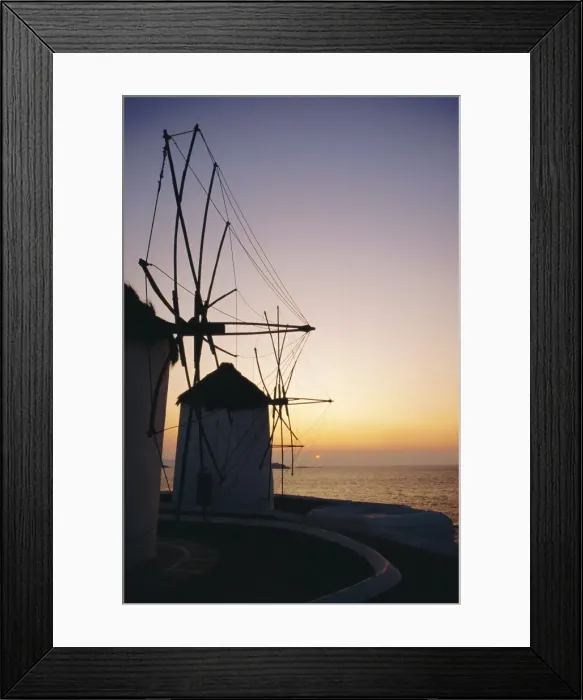 Framed Print : The lower Windmills (Kato Myli) at sunset Framed Print : The lower Windmills (Kato Myli) at sunset