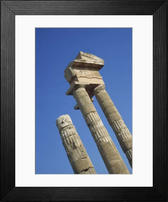 Framed Print : Detail of columns of the Rhodes Acropolis at Monte Smith Framed Print : Detail of columns of the Rhodes Acropolis at Monte Smith