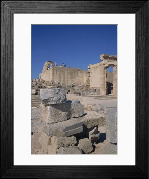 Framed Print : The ruins of the Acropolis of Lindos Framed Print : The ruins of the Acropolis of Lindos