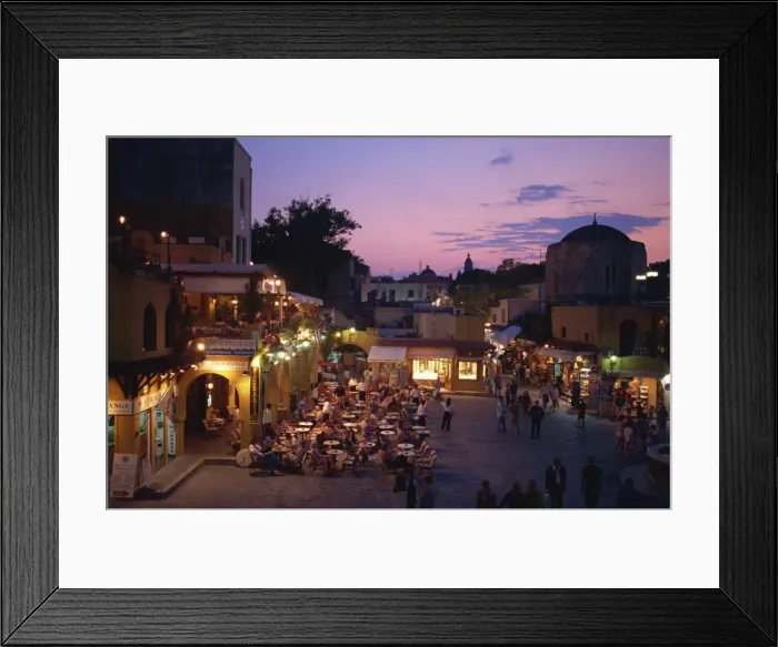 Framed Print : High angle view of Sandriavani Square in the evening Framed Print : High angle view of Sandriavani Square in the evening