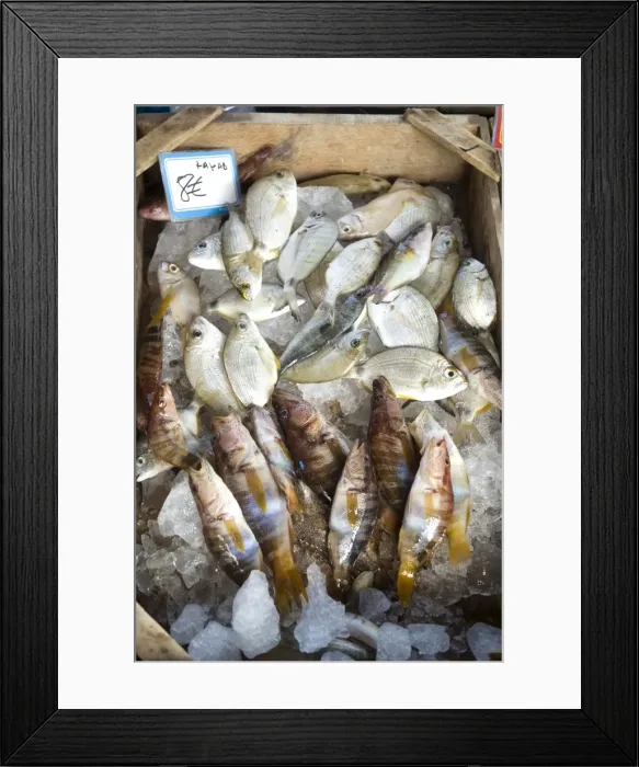 Framed Print : Fish sold on the harbour Framed Print : Fish sold on the harbour