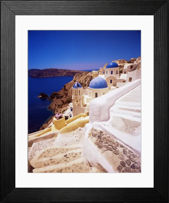 Framed Print : View of churches