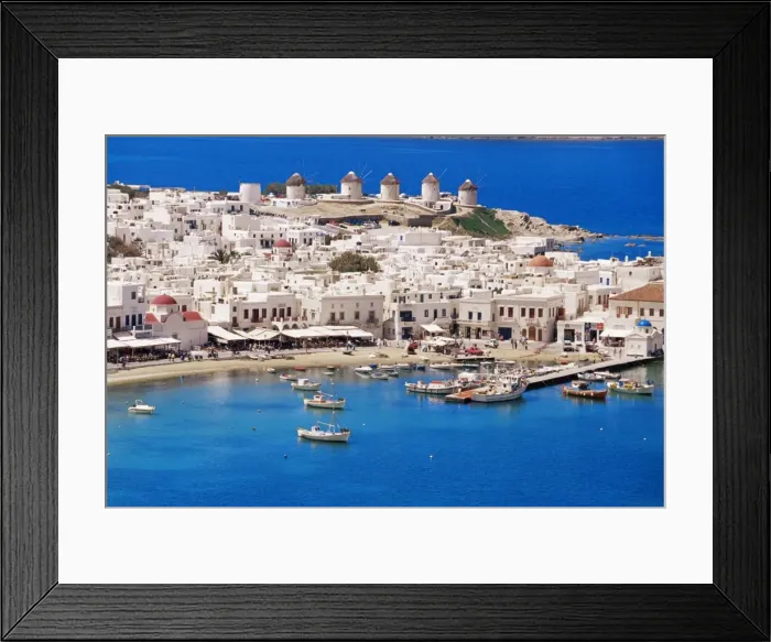 Framed Print : Aerial view of Mykonos Framed Print : Aerial view of Mykonos