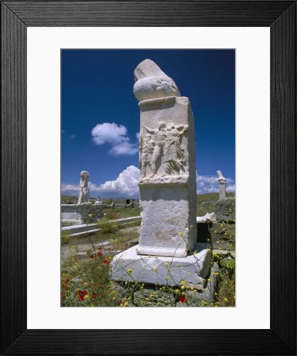 Framed Print : Phallic monument at House of Dionisos Framed Print : Phallic monument at House of Dionisos