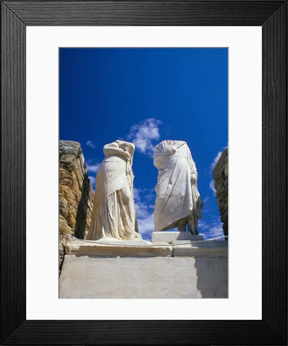 Framed Print : Ancient statues of Cleopatra and Diocrides