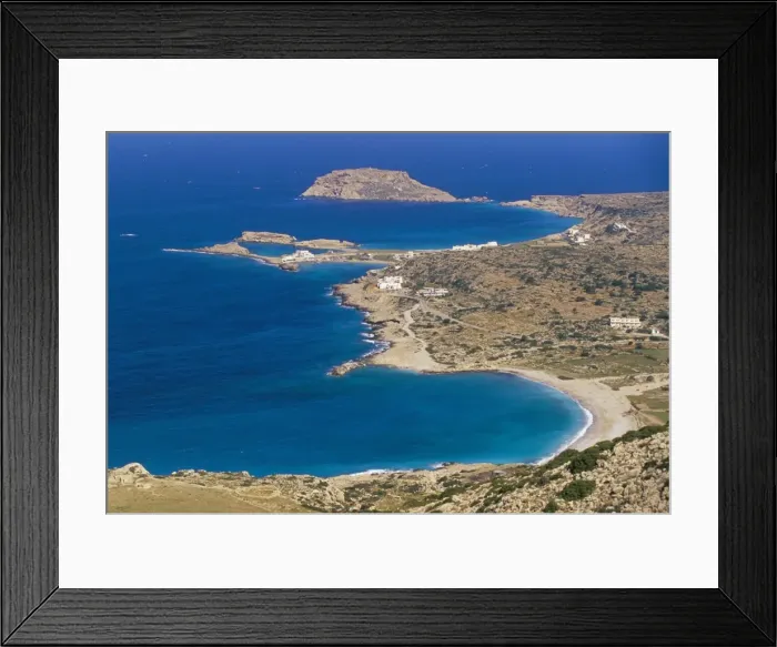 Framed Print : Aerial view of east coast of Karpathos near Lefkos Framed Print : Aerial view of east coast of Karpathos near Lefkos