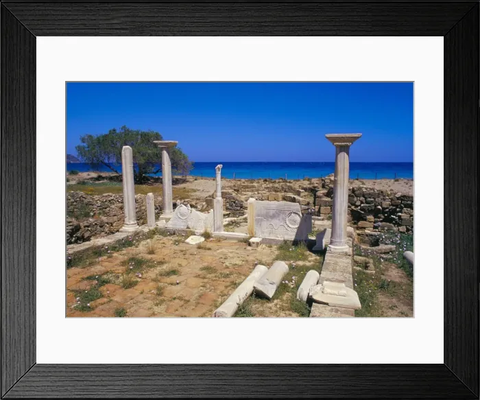 Framed Print : Ruins of the early Christian basilica of Agio Fotini Framed Print : Ruins of the early Christian basilica of Agio Fotini
