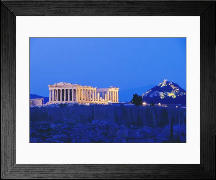 Framed Print : The Acropolis illuminated by floodlight Framed Print : The Acropolis illuminated by floodlight