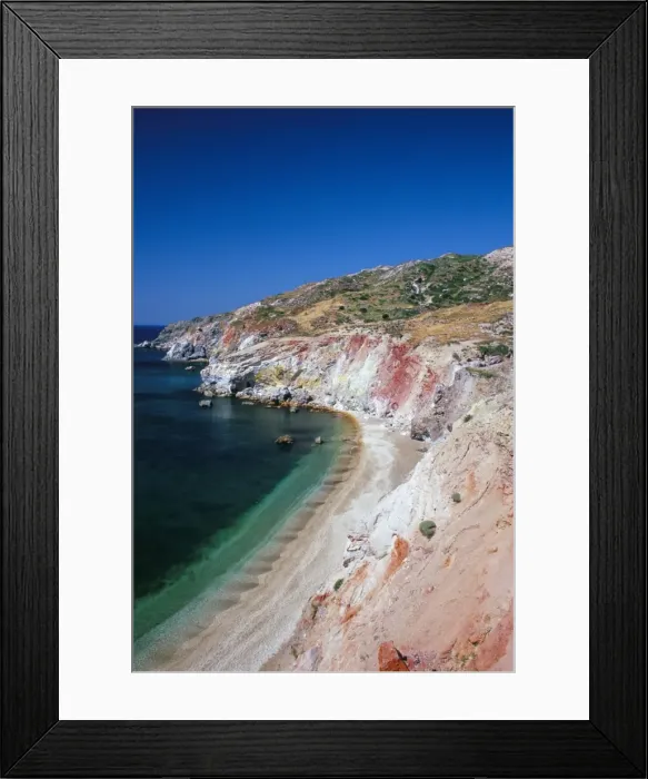 Framed Print : Volcanic beach of Paleokori Framed Print : Volcanic beach of Paleokori