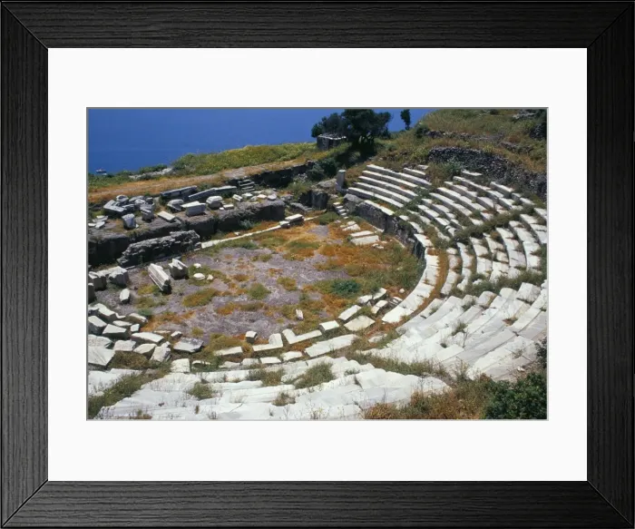 Framed Print : Roman marble theatre near Klima Framed Print : Roman marble theatre near Klima