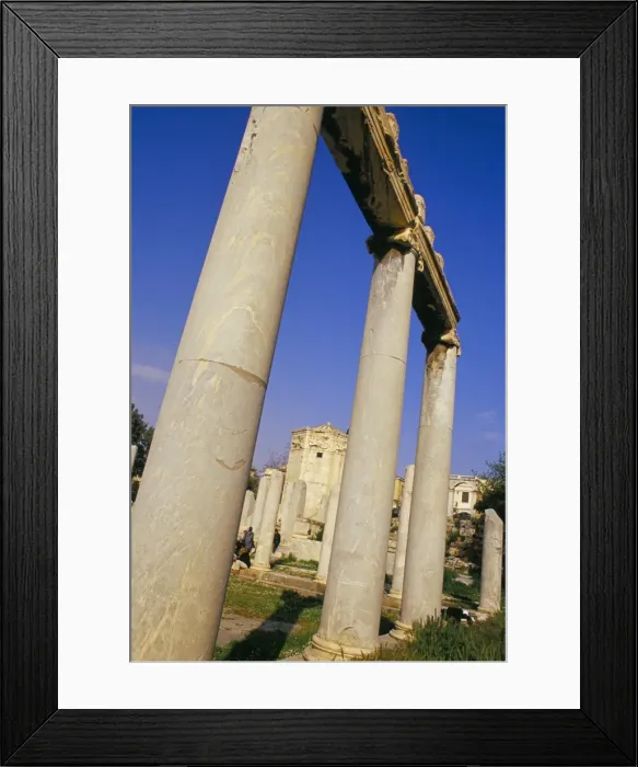Framed Print : Ionic columns of east Propylon and Tower of the Winds Framed Print : Ionic columns of east Propylon and Tower of the Winds