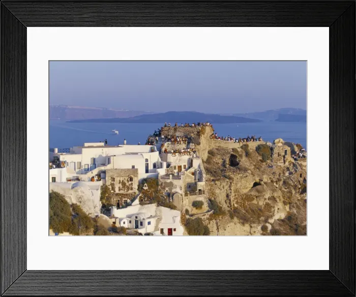 Framed Print : People gathering to watch the sunset Framed Print : People gathering to watch the sunset