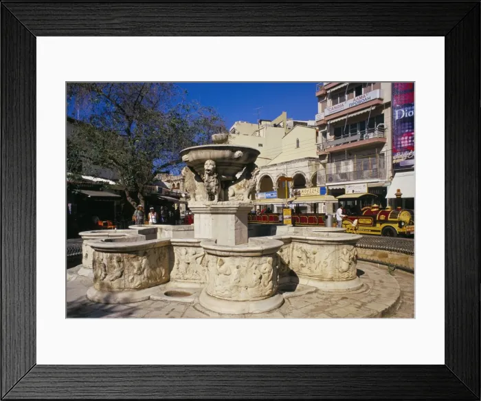 Framed Print : Morosini fountain on Plateia Venizelou Framed Print : Morosini fountain on Plateia Venizelou
