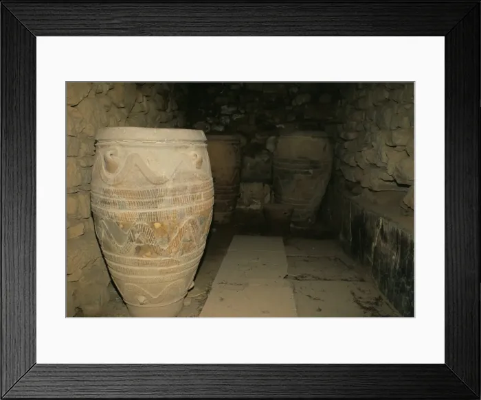 Framed Print : Minoan jars at the Minoan archaeological site Framed Print : Minoan jars at the Minoan archaeological site